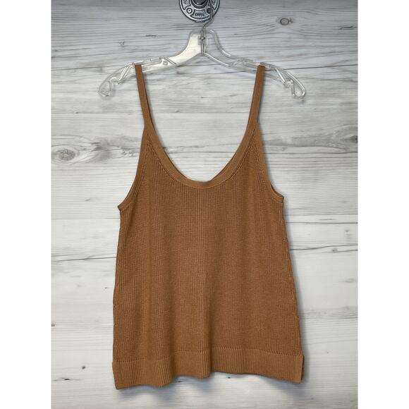 Abercrombie & Fitch Tank Top Womens Medium Brown Button Front Knit Cami - Picture 9 of 9